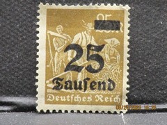 The listing is for:(1)1923 German Empire Hyperinflation Stamp-LH-See Photos