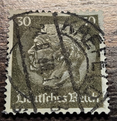 German Deutsches Reich Paul Von Hindenburg 16 Stamp Set – 1933
