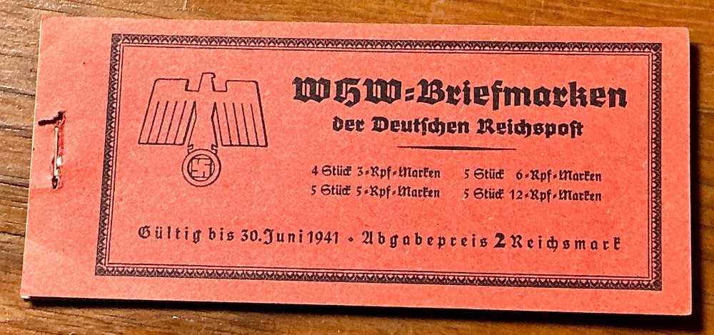 WWII Nazi German Third Reich NSDAP WHW Winterhilfswerk Stamp Booklet MNH 1935