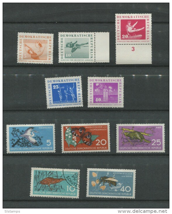 Germany 1959 Mi 688-2 707-1 MNH/MH (1 stamp is used)