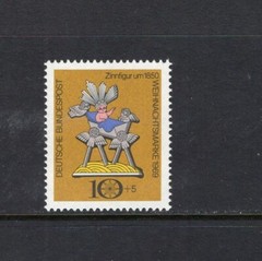 Germany 1969 TIN TOY BABY IN MANAGER ANGELS WEIHNACHTSMARKE SC B454 MNH