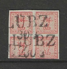 1856 German States MECKLENBURG-SCHWERIN 4/4 S. issue used, $ 187.00