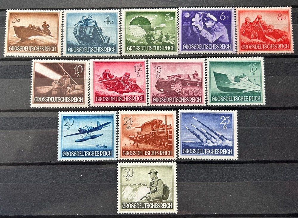 German set of 13 Stamps 1944 Mi: DR873-885 Armed Forces Day MNH Mint /482