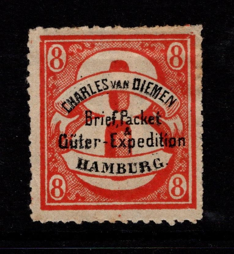 Hamburg 1800s 8p Van Diemn Private MNG – S47307
