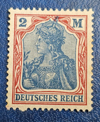Stamp Germany Deutsches Reich Germania 2 Mark 1920 Mi. Nr. 152 [🇩🇪36131]