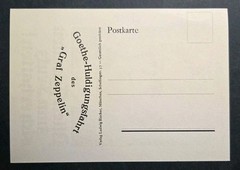 1930s Goethe Homage Flight Graf Zeppelin Vintage Germany Postcard