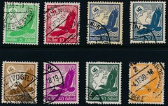 Stamp Germany Mi 529-39 Sc C46-56 1934 3rd Reich Era Airmail Flugpost Globe Used