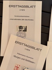 1979 German First Day Cover Stamps Lot of 7 ERSTTAGSBLATT #’s 1-7