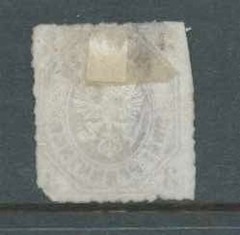 PRUSSIA 1867 SG25 3pf Mauve Arms Embossed Rouletted Faults No Gum Catalogue £500