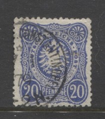Germany 1875 offices Turkey 20 Pfennige forerunner used CONSTANTINOPEL $ 95.00