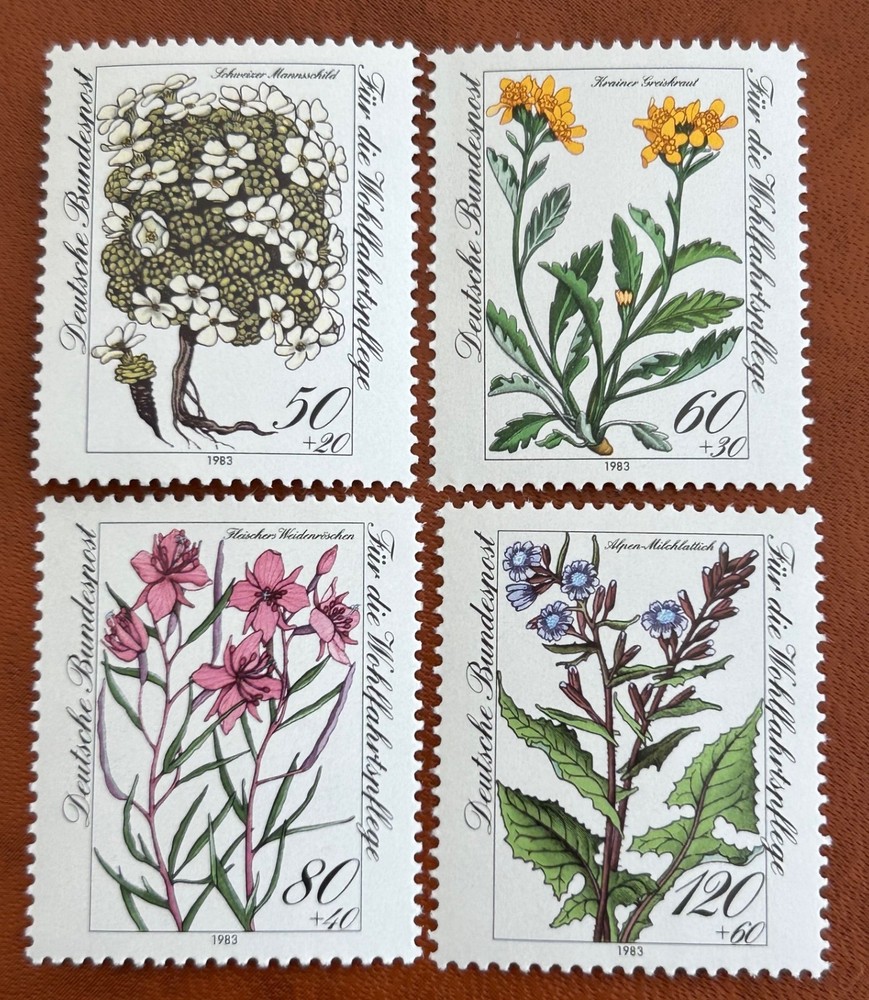 Germany 1983 Flowers, Scott #B611-B614 MNH