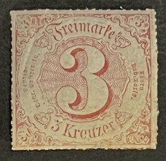 Travelstamps: Thurn & Taxis Stamps 3 Kreuzer Mint Original Gum MNH OG