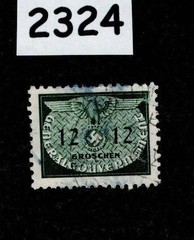 Used Stamp Sc N019 Official General Government Swastika Poland WWII #2324