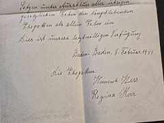 WWII Era German Third Reich Wartime Document Last Will & Testament 1944