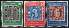 BRD 1949 Mi 113–115 MNH – 100 Jahre Deutsche Briefmarken