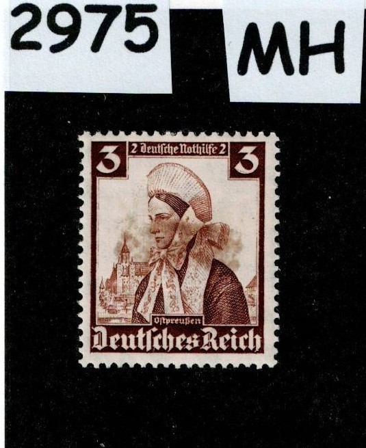 Mint MH stamp 1935 B69 Native Costumes East Prussia Third Reich Germany #2975