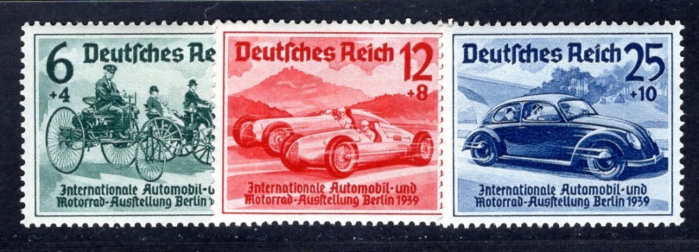 GERMANY 1939 686-688 * BEAUTIFUL SET OF CAR DISPLAY PIECES (F7846