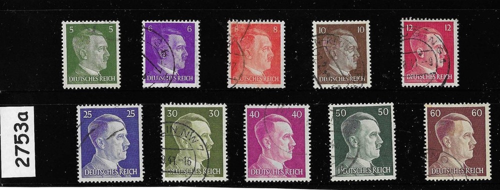 Stamps Adolf Hitler 1941 issues Third Reich era Germany during WWII #2753a
