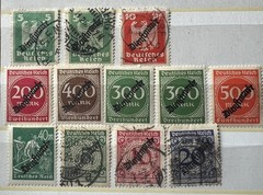 Germany 1923 Weimar Republic Hyperinflation Official Service- Dienstmarke Lot
