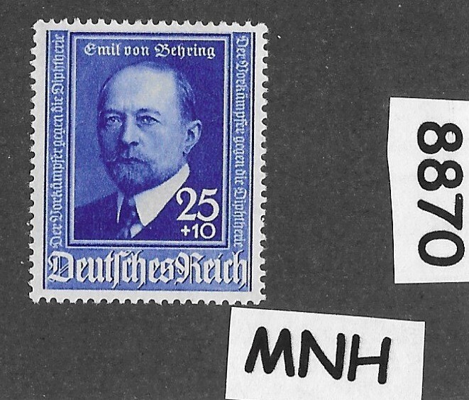 MNH stamp Sc B187 Third Reich era Germany 1940 Von Behring Scientist #8870