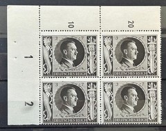 1943 German stamps block – 54th Birthday of A. Hitler 3+7 rpf MNH /BL46