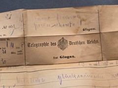 WW1 WWI Imperial German Telegraph Telegram Deutschen Reich Germany 1918