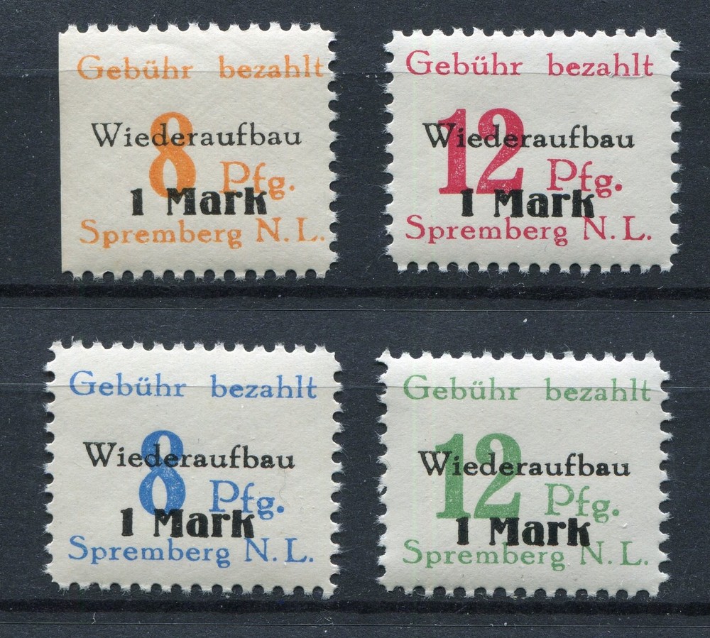 GERMANY SOVIET OCCUPATION 1946 LOCAL SPREMBERG 17-18 & 19-20 PERFED PERFECT MNH