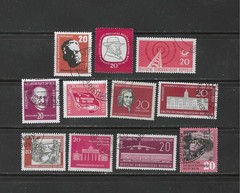 GERMAN DEMOCRATIC REPUBLIC , 1957/58, MIXED LOT OF 11 STAMPS , USED