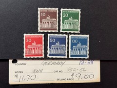 Germany # 952 – 956 *MNH** 2026 Scott Catalogue Value $ 11.70