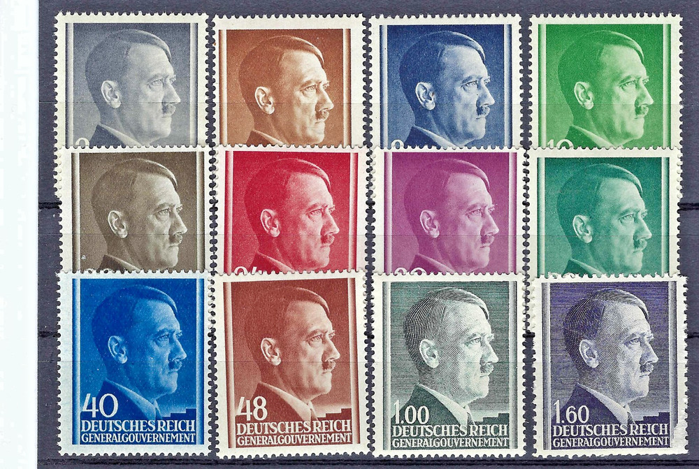Germany, Gen. Govt. Mixed lot of Hitler‘ heads MNH 1941 **