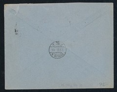 Dt. Reich mixed franking 543 sheet corner, registered letter Szczecin to Berl…