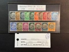 Germany # 415 – 431 ** Used** 2024 Scott Catalogue Value $ 8.35