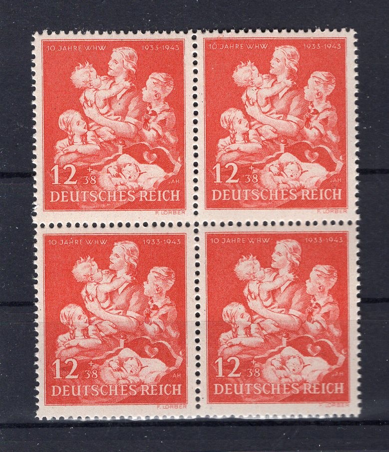 DR-3.Reich 859 Mother and Child Block of 4 MNH Postfresh
