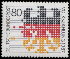 BRD FRG #Mi1309 MNH 1987 Federal Eagle Census [1499 YT1141 SG2173]