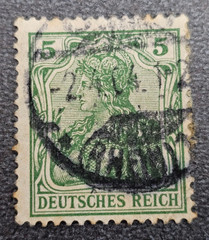 Stamp Germany Deutsches Reich Germania 5 Pfennig 1904 Mi. Nr. 70 [🇩🇪39665-13]