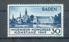 French Zone-Baden 46I Constance I** MNH MINT NEVER HINGED 26EUR (70461