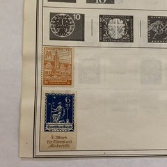 GERMANY FDR STAMP LOT ON THEODOR HEUSS HEADS, POSTHORNS AND MORE ON ALBUM PAGE