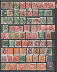 Germany lot of 71 MNH MH and used stamps cancels locations dates