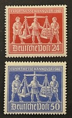 Travelstamps: Germany Stamps Scott #584-585 Hanover Export Fair 1948 MNH OG