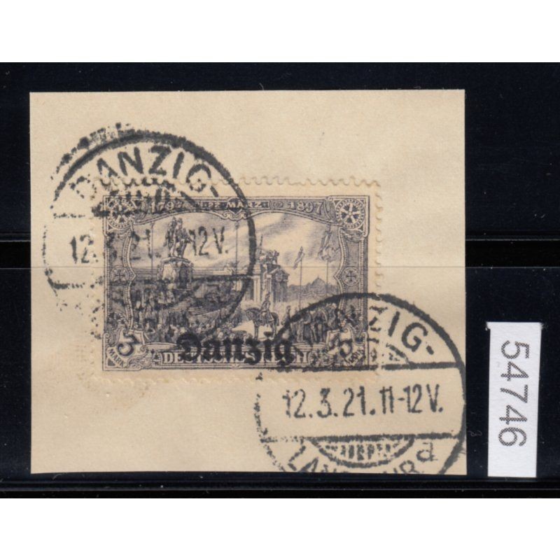 Danzig 1920 Mi. No. 13 a stamped, examined, finding