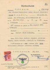 Germany Nazi era document local revenue Tübingen 1944 fiscal