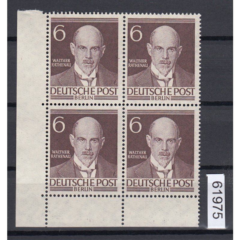 Berlin 1952, Mich.-No.: 93 ** Corner margin 4-block read