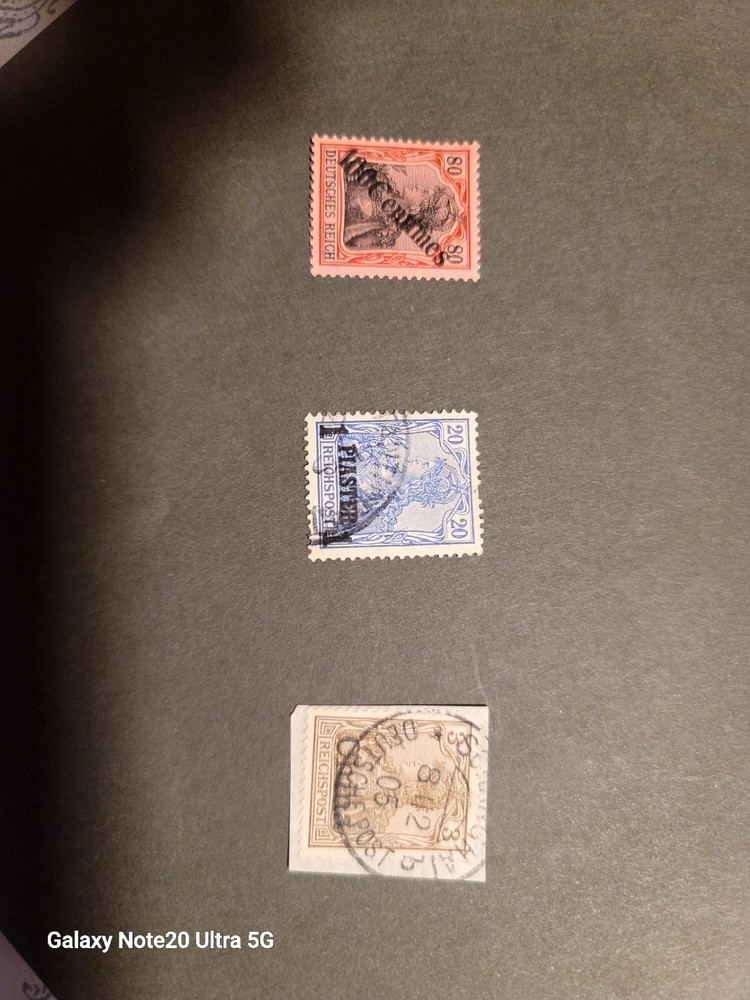 German Stamp Lot Of 3 Overprints & Cancels 3/20/80 Amaing Color!!! See Pics!!!