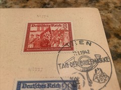 1942 Wien Germany Tag Der Briefmarke Cover Postcard