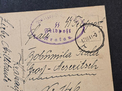 ELITE SOLDIERS FELDPOST WWII German Krakow Krakau Poland Postcard 1941 Stamp