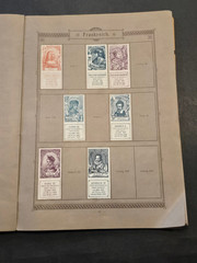 Rare Antique German Seemanns Portrait Stamp Album 300+ Historical Stamps