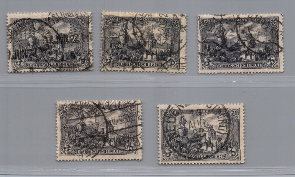 German Reich Lot Michel number 96BII, stamped