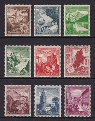 GERMANY 1938 Winter Relief Fund set of 9 SG 663-671 MNH/** (CV £110)