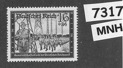 #7317 MNH stamp B156a / 1941 / Germany Postal employees Hitlers‘ Culture fund