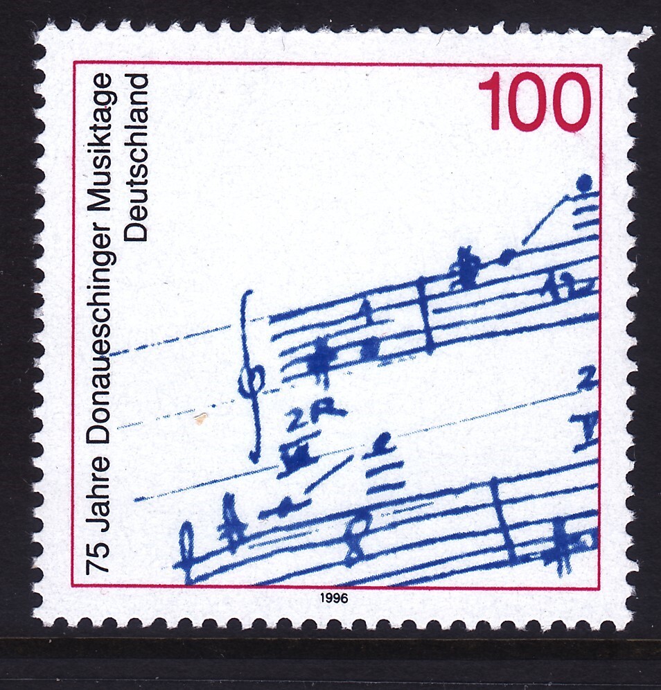 Germany 1948 MNH 1996 Donaueschingen Music Festival 75th Anniversary Issue